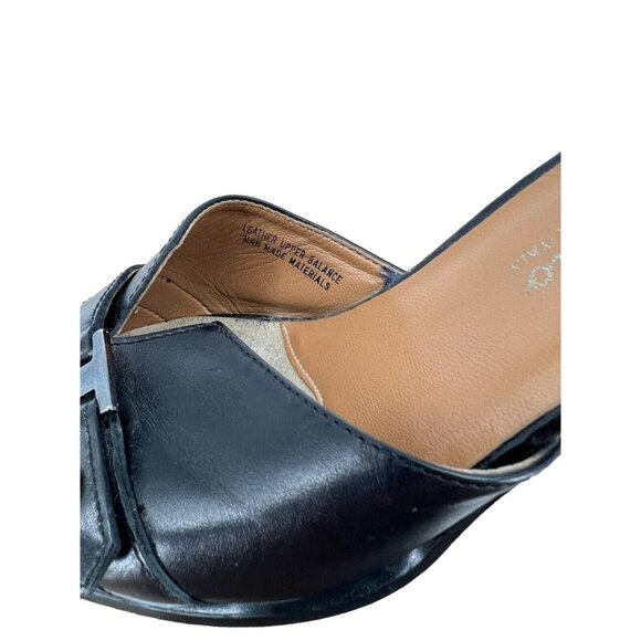 GAMA Studio Made in Italy Leather Mules Heels Black -Size 6.5B - Picture 6 of 7